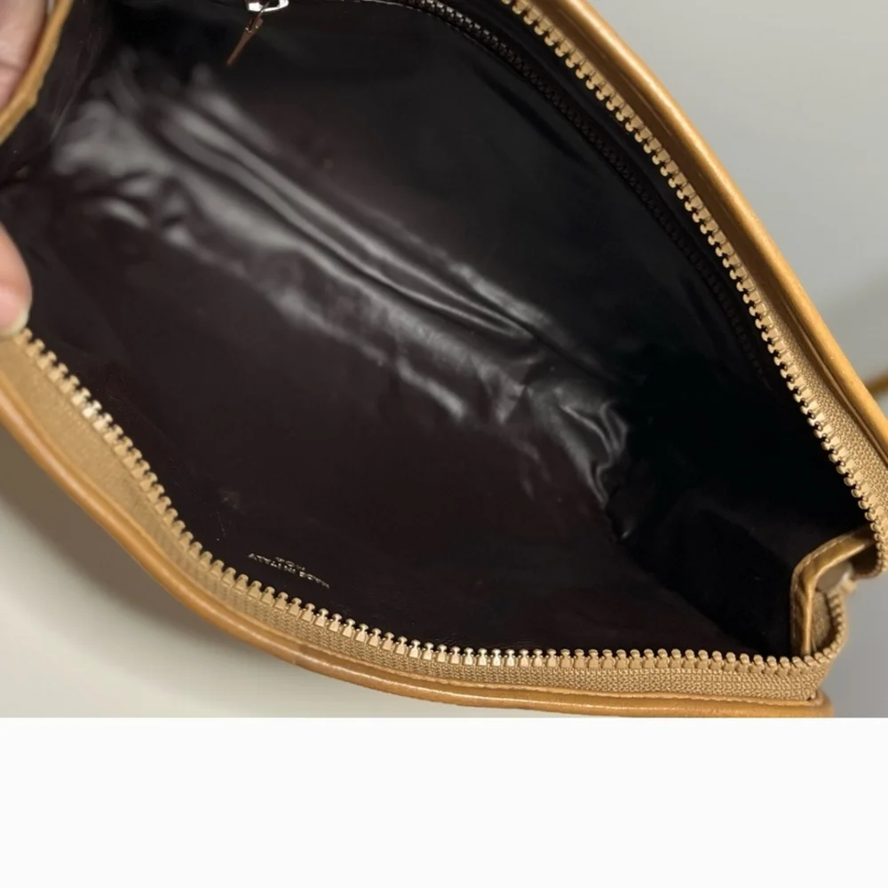 Celine Brown and Tan Clutch Bag with Leather Trim *FINAL PRICE* - Picture 6 of 13